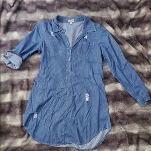 Distressed Denim Jean Dress